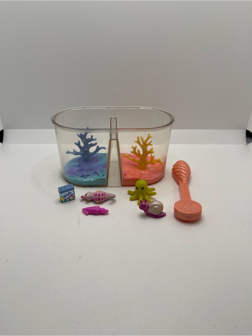 Littlest Pet Shop 1994 Deep sea Divers Fish Tank Seahorse Snail Squid